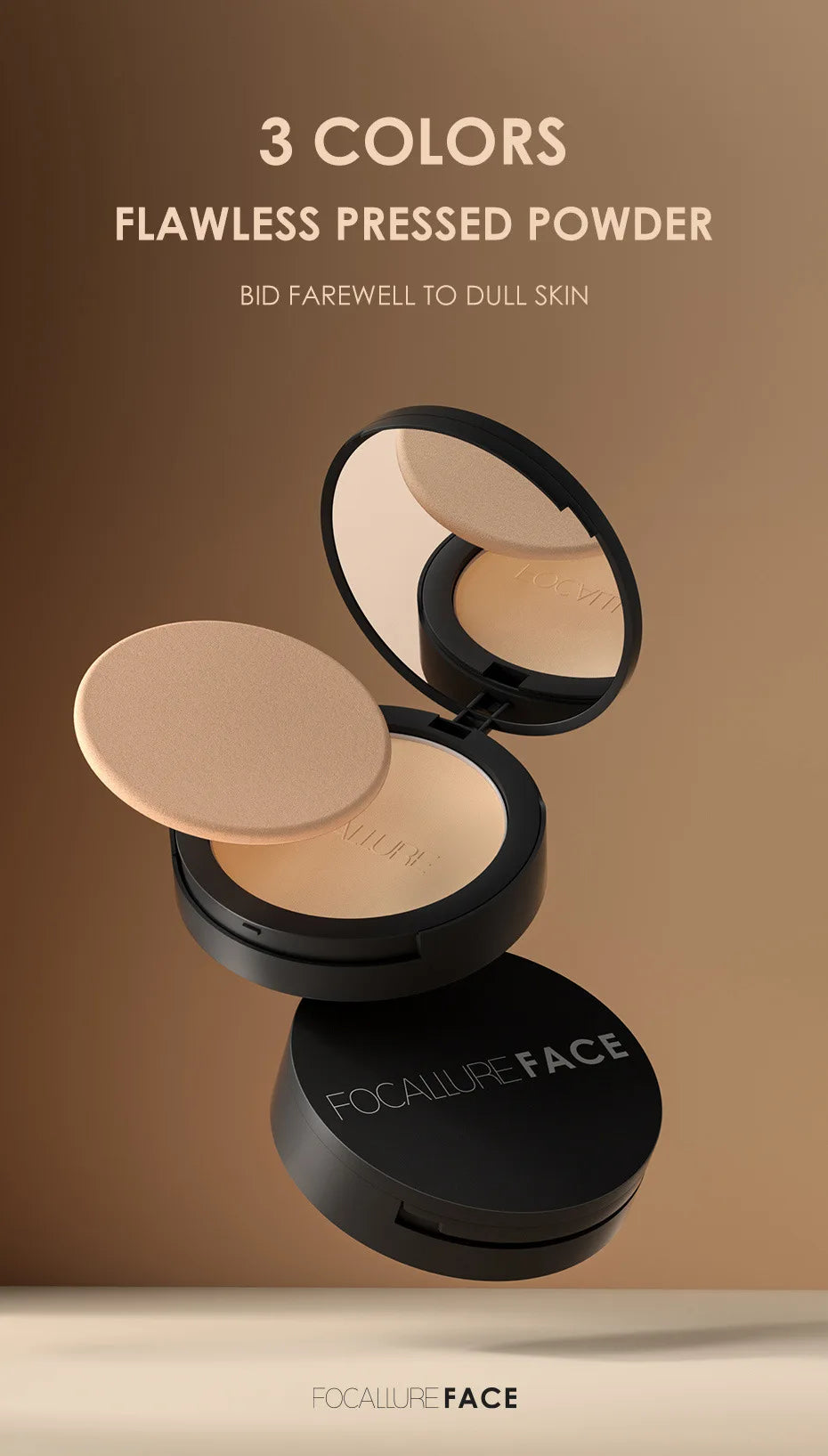 FOCALLURE Oil-Control Pressed Powder