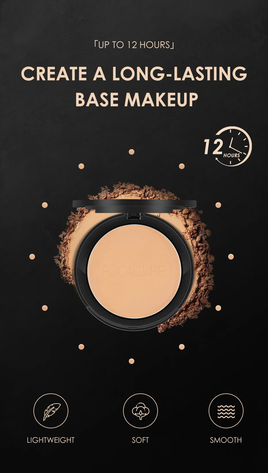 FOCALLURE Oil-Control Pressed Powder