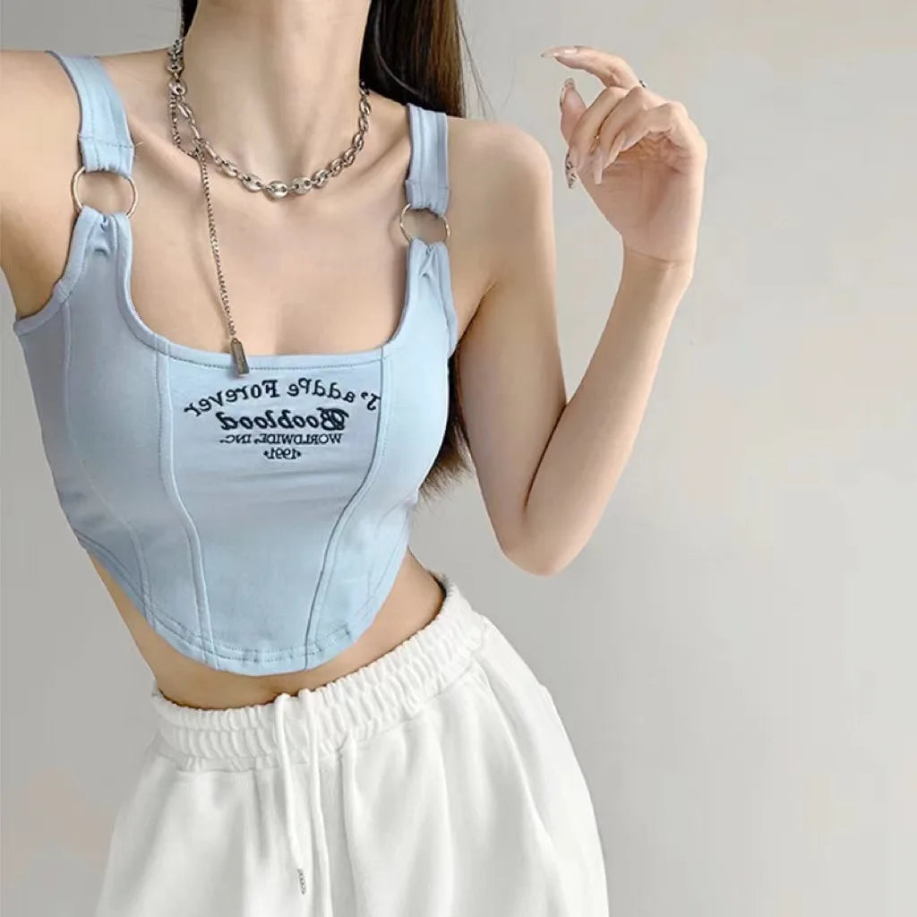 Y2K Summer Letter Crop Top