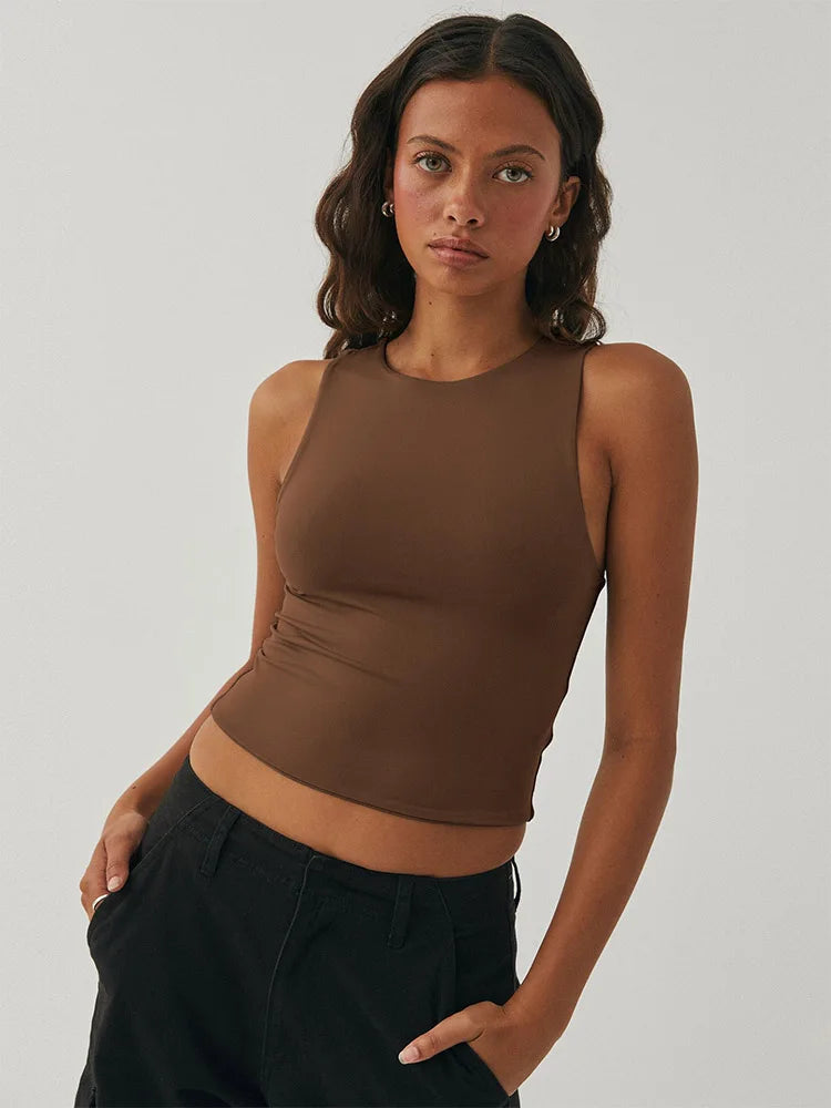 Sleeveless Racerback Tight Shirt