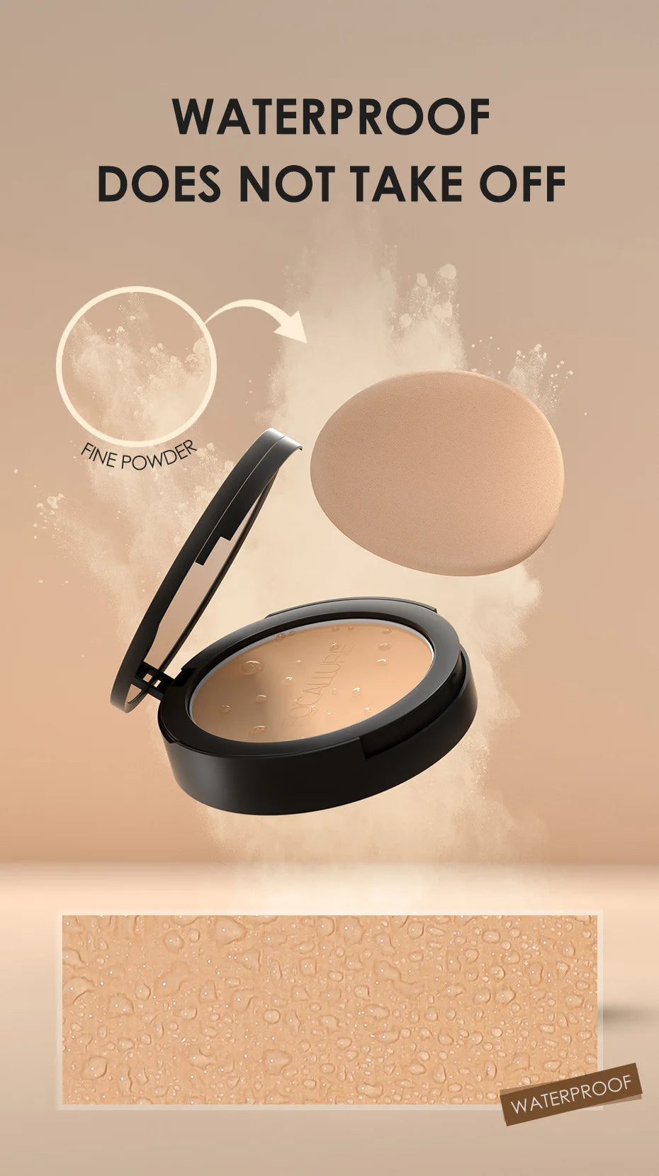 FOCALLURE Oil-Control Pressed Powder