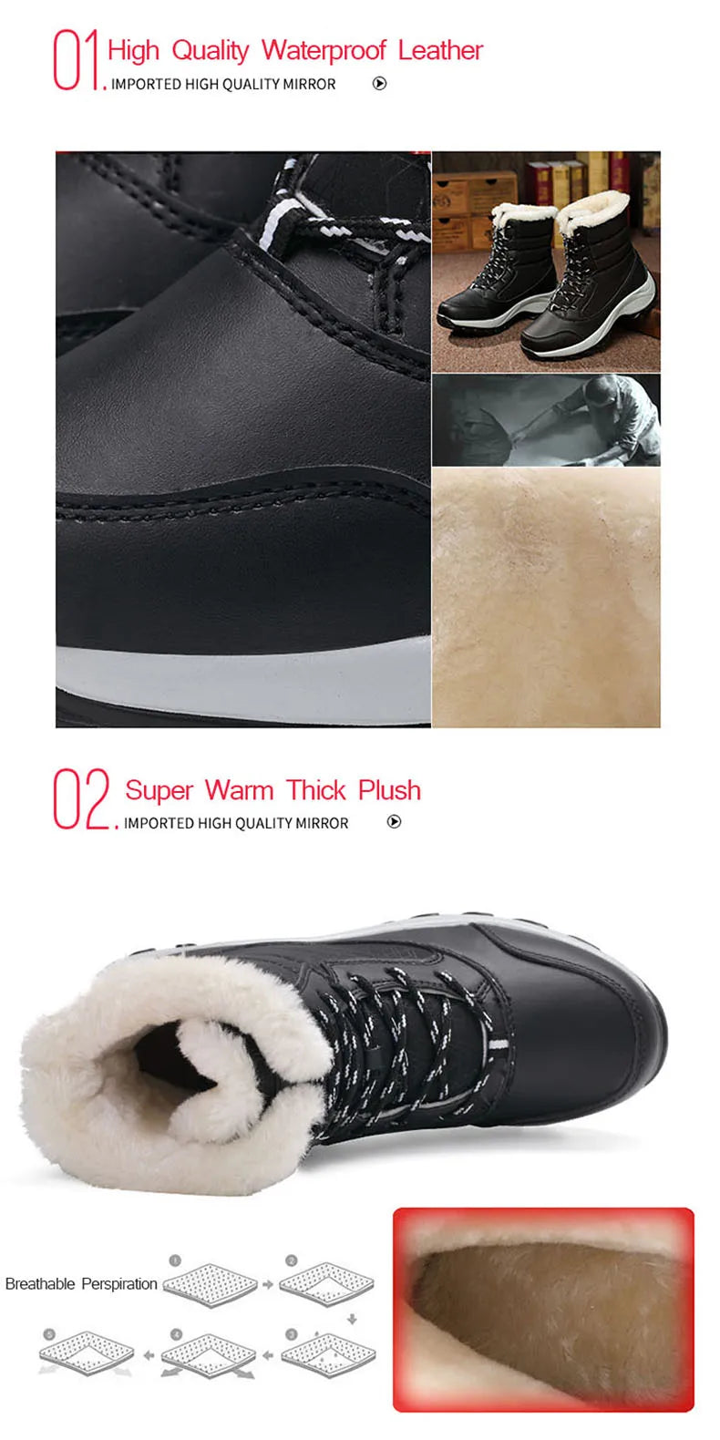 Winter Platform Snow Boots for Women