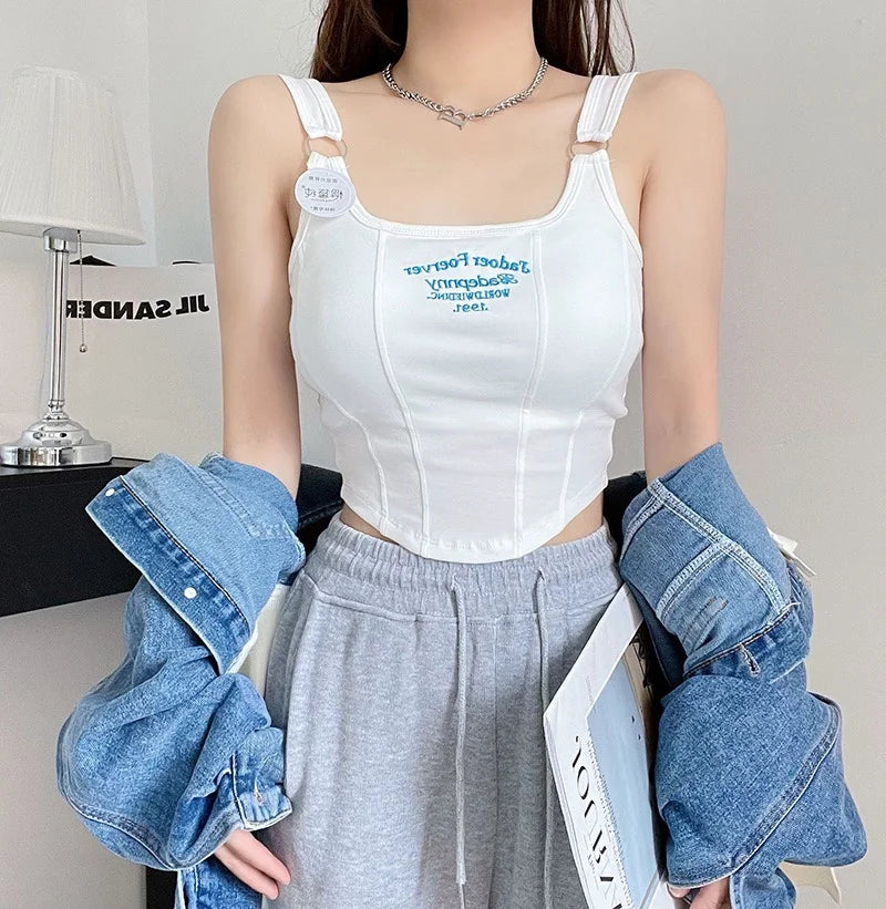 Y2K Summer Letter Crop Top