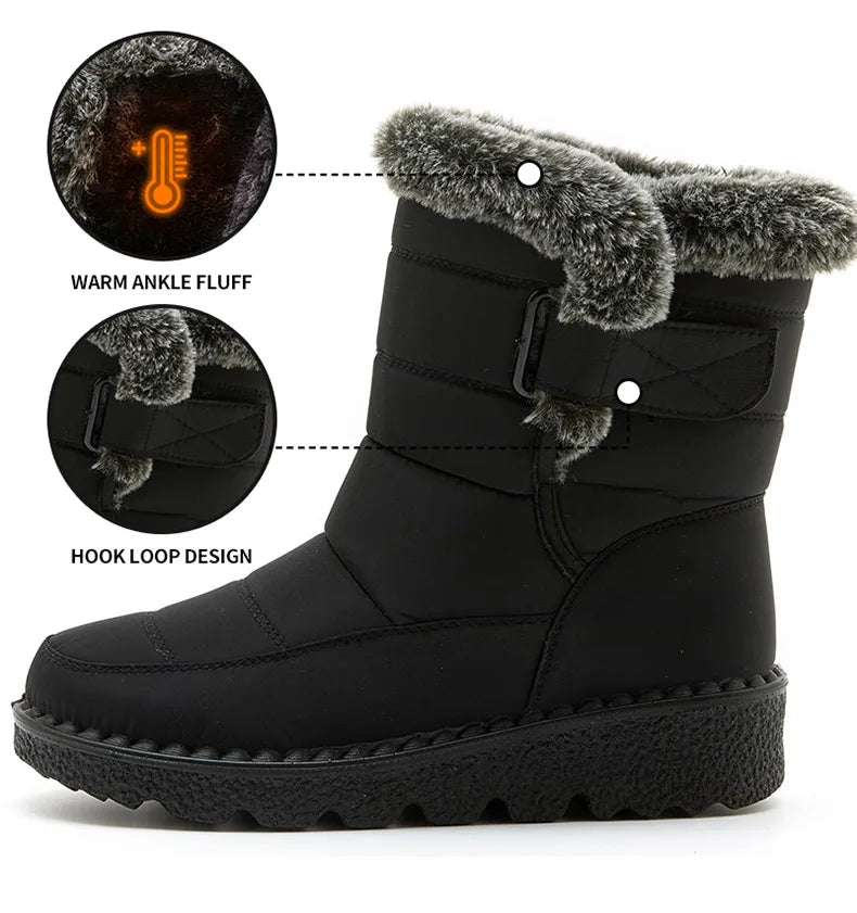 Winter Waterproof Boots with Fur