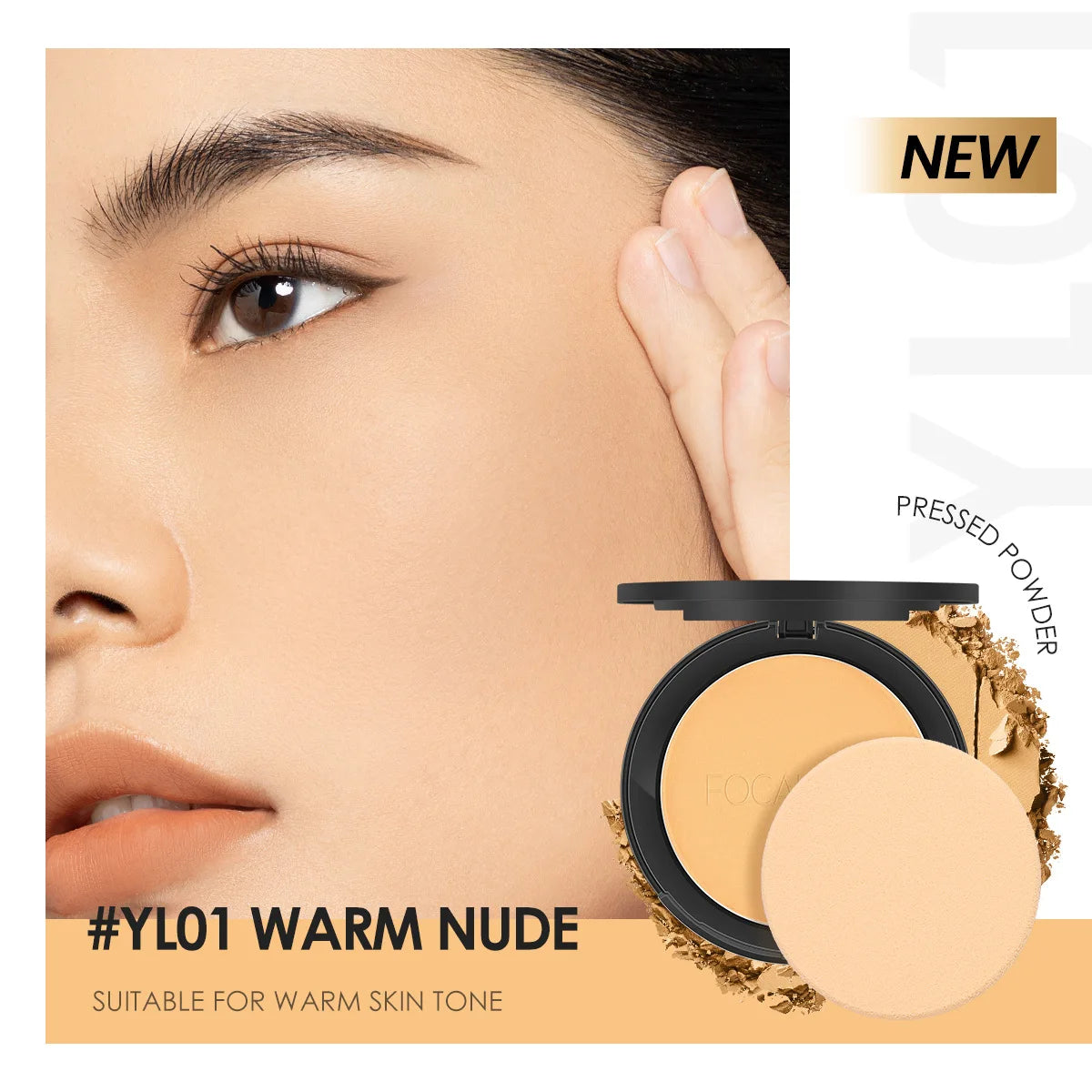 FOCALLURE Oil-Control Pressed Powder