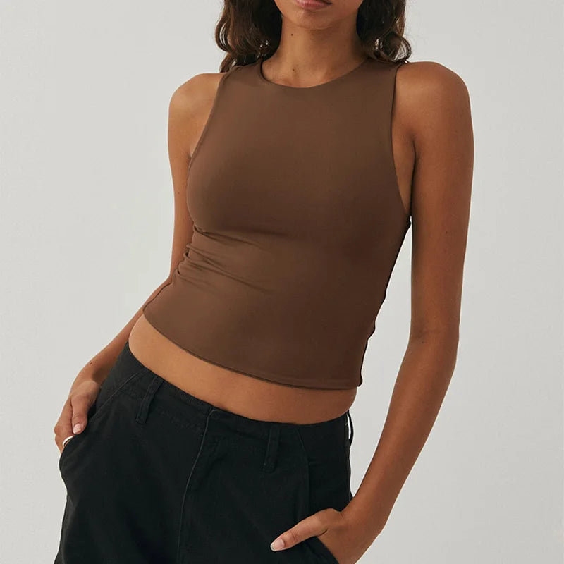 Sleeveless Racerback Tight Shirt